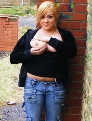 More outdoors flashing from tara sparx wearing...